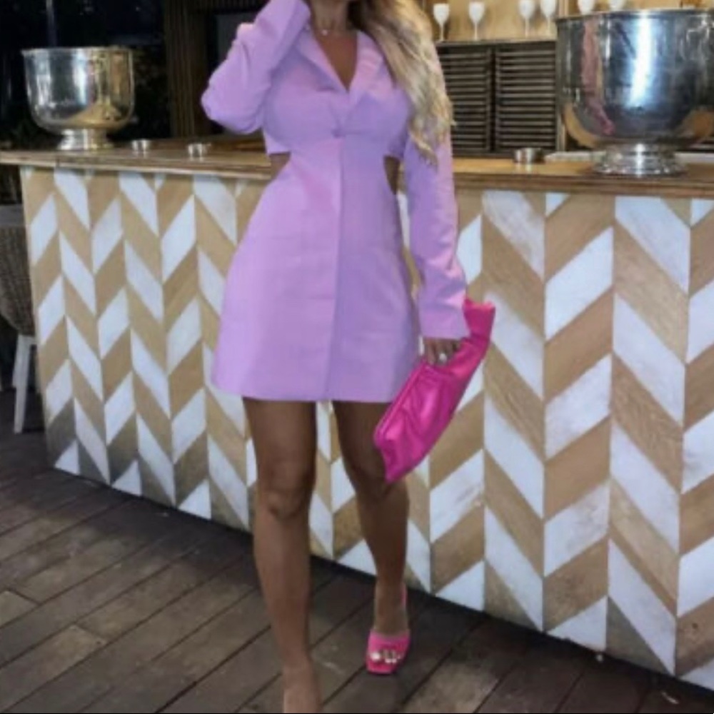 Zara Cutout Blazer Dress in Lilac